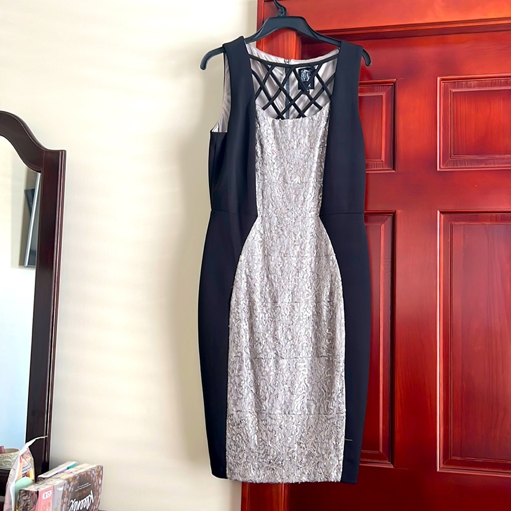 Black and beige dressy dress size 14